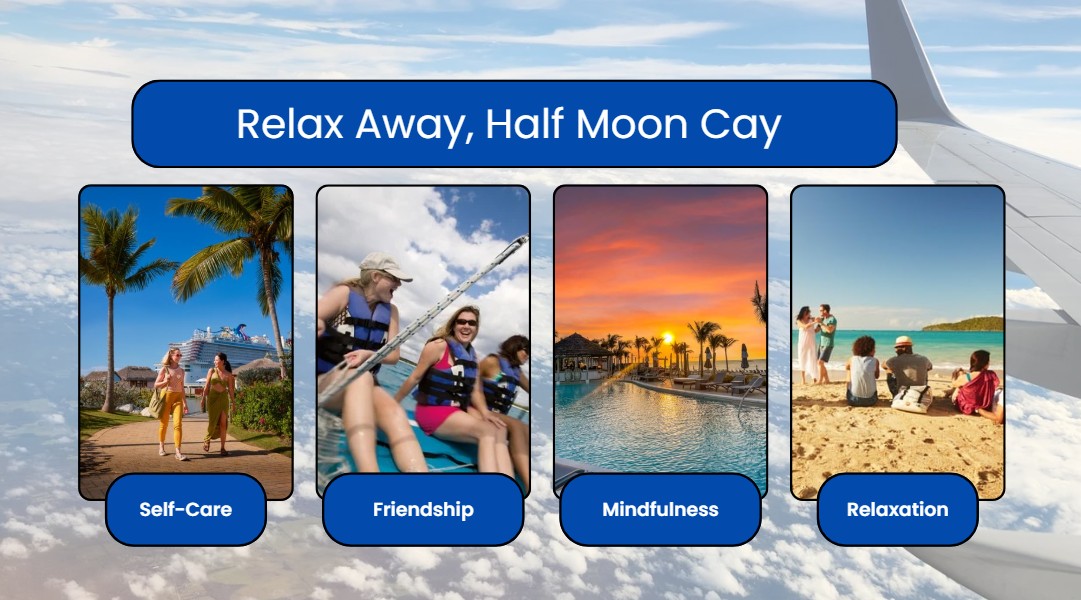 Discover the tranquil beauty of Half Moon Cay, a private paradise in the Bahamas. This stop focuses on self-care, providing the perfect environment to relax, recharge, and practice mindfulness. Take this time to reflect and journal during a serene beach day designed for rejuvenation
